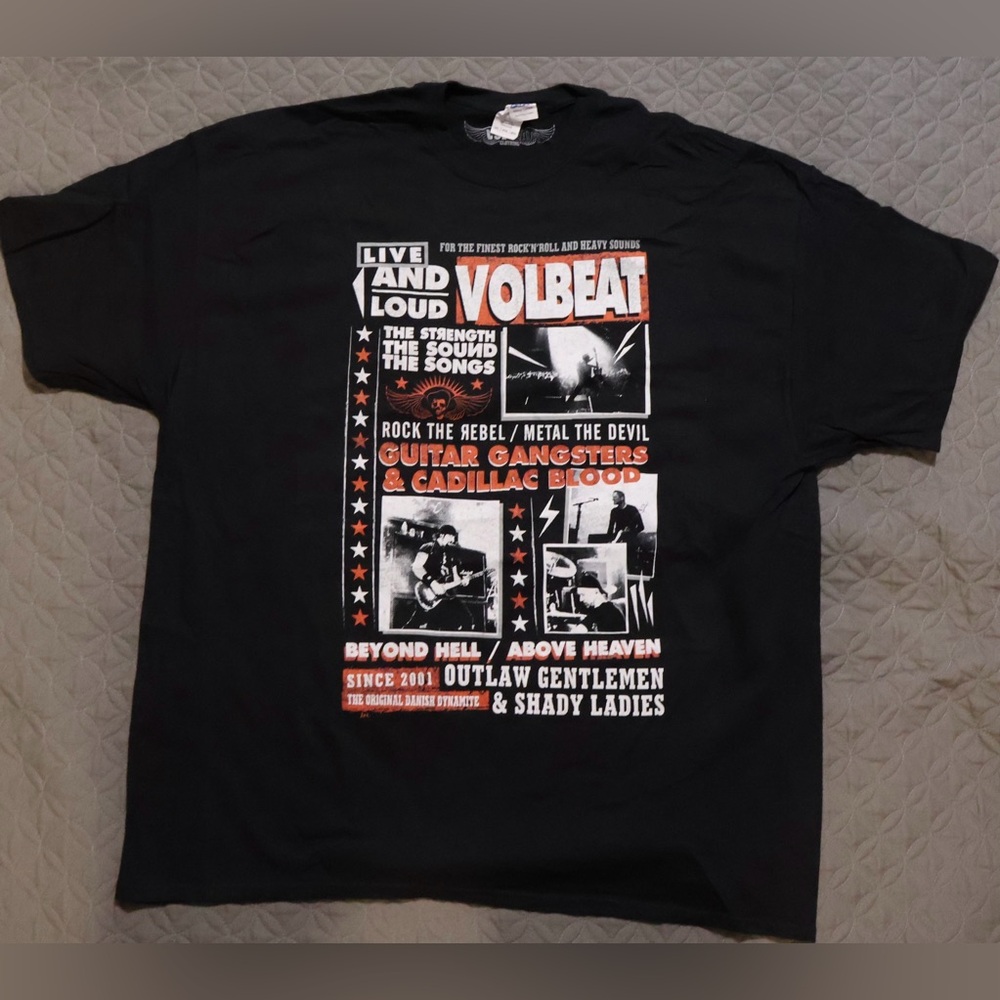 Gildan Live and Loud Volbeat Black Graphic Tee